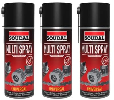 Multi Purpose Spray Lubricant 400ml � Rust Remover, Penetrating Oil & Water Displacer � Ideal for Hinges, Locks, Tools, Bikes & Car Maintenance (Pack of 3)