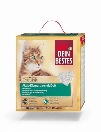 Katzenstreu Aktiv-Klumpstreu mit Aloe Vera Duft - Exquisit - (1 x 6 l)