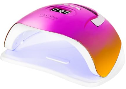 UV/LED Lichthärtungslampen Metallic Design mit 220 Watt, Sensor, Timer Funktion und Low Heat Mode (Orange/Pink Metallic 220W)