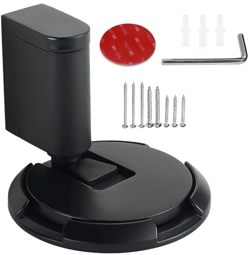 SoundZero Türstopper Boden, Selbstklebend Schwer Türhalter, Tür Stopper | Boden Ohne Bohren, Schwarz Floor Door Stopper, Neu Magnetisch Türkeil Türstopper Boden Wand, Mechanischer Bodentürstopper