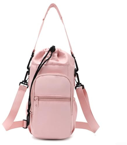 Rehoetom Sac isotherme multi-poches pour bouteille d'eau avec bandoulière – Poche de transport pour téléphone pour bouteilles de 800 à 1 000 ml, sac à main imperméable pour activités de plein air