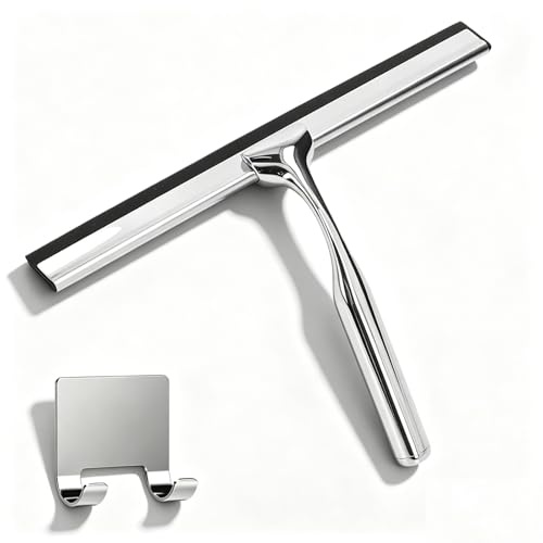 Professional Window Squeegee with Silicone Blade – Multipurpose Cleaning Tool for Shower Doors, Mirrors, Windows & Car Windshield