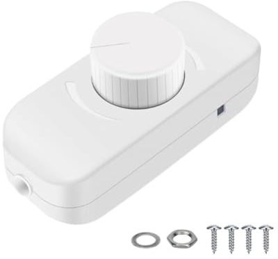 Akfldms Interruptor de Atenuación de Encendido/Apagado Giratorio en Línea para Luces LED de 12 V y 24 V, Frecuencia Ajustable para Control de Brillo B