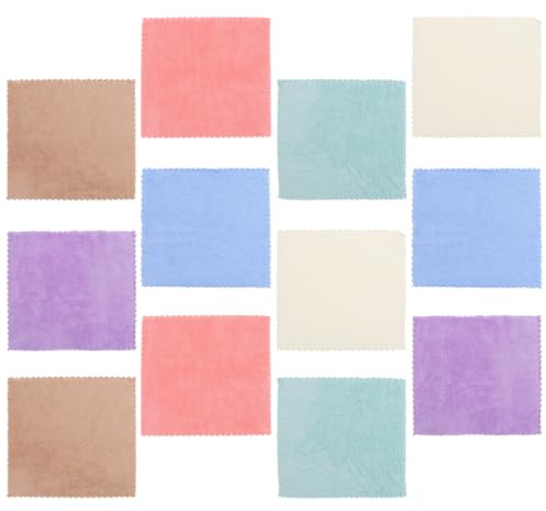 IMIKEYA 12 Pièces Serviettes Cobayes en Polaire Corail Douce et Confortable, Couvertures pour Petits Animaux, Accessoires pour Cage et Literie Plusieurs Styles