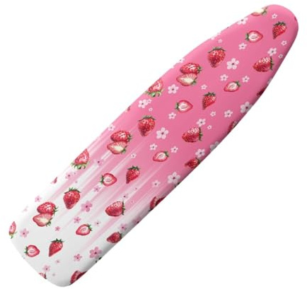 Copri Asse da Stiro Frutti Rosa Copriasse da Stiro Riflettente al Calore per Stiratura Rapida Mollettone Copertura Copri Ferro da Stiro Universale Montaggio Facile 140x50cm