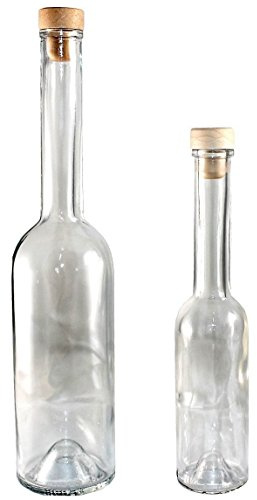 Euroshopping 10 x 200 ml Bottiglie di Vetro vuote con Tappo siliconico bottigliette per liquore Limoncello digestivo