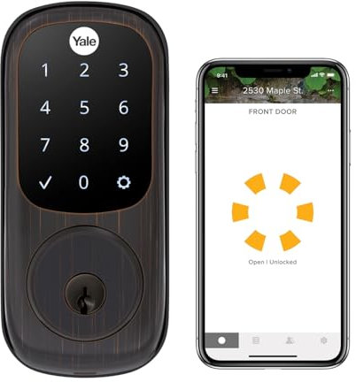 Yale Security YRD226-CBA-0BP Yale Assure Lock Pantalla táctil, Wi-Fi y Bluetooth, cerrojo de bronce aceitado