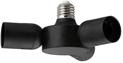 EGLO Adaptador E27 3 portalámparas, Negro