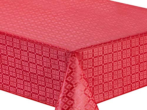 Home Direct Tovaglia in Tela Cerata plastificata Rettangolare 140 x 240cm Rossa