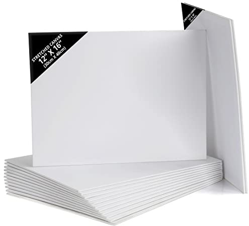 Belle Vous 14 Pack Blank Kanvas - 30 x 40 cm - Redan Utsträckt Kanvas Paneltavla - Lämplig för Akryl och Oljemålning även för Skissa och Rita