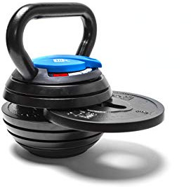 BRAINGAIN Kettlebell regolabile da 18 kg 7-in-1 per attrezzatura da palestra domestica, risparmia tempo, spazio ed energia, 7 pesi in un kettlebell, ideale per allenamento con pesi e allenamenti per