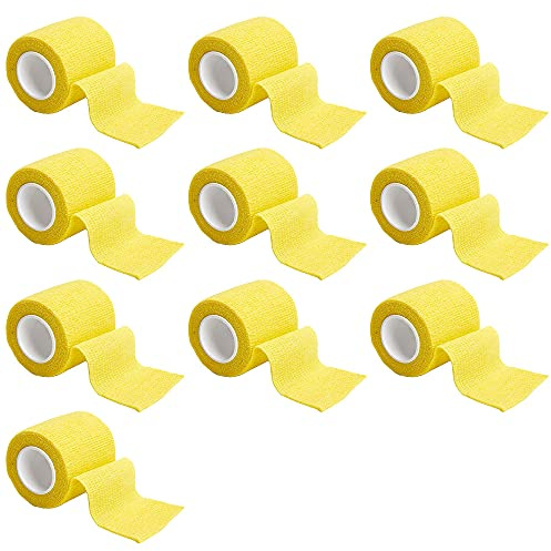 ETOPARS 10 Rolls Self Adhesive Cohesive Wrap Bandages Strong Elastic First Aid Tape Adherent for Wrist Ankle Sport 2 Inch X 5 Yards