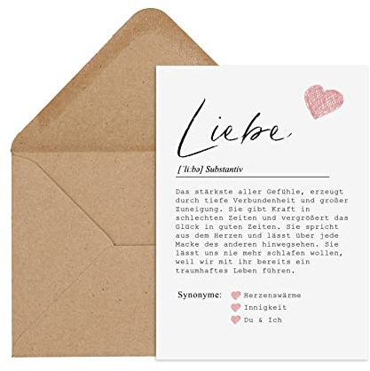 Nastami Postkarte DEFINITION inkl. Briefumschlag (Liebe)