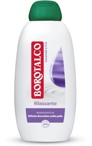 Borotalco Bagnodoccia Rilassante Lavanda e Iris, Bagnoschiuma Corpo, Formula Rilassante, Relax Assoluto, Effetto Borotalco sulla Pelle, Dermatologicamente Testato, Flacone da 600 ml