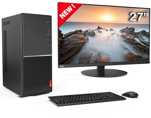 Ordinateur Fixe reconditionné de Bureau Complet Tout-en-Un Windows 11 Pro Office 2021 HDMI CPU i5 Ram 16 Go SSD 1 TB NVME Go Moniteur 27 New Key WiFi (reconditionné)