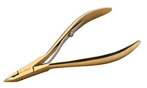 Goldene Nagelhautzangen mit einer Feder Aba Group 3 mm (1150) Nagelhautschneider Hautzange aus Edelstahl mit Scharfem und Glattem Schnitt Fein zur Entfernung Überschüssige