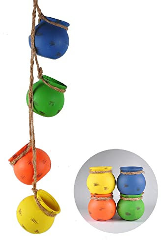 NWFashion Handgefertigte Zementmalerei Sukkulenten Blumentopf Pflanzgefäß Hängende Töpfe (Stil B)