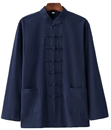 QPZK Conjunto de Arte marcial de Uniforme de algodón Tai chi, Traje de Sabor Unisex Ropa Tradicional Tradicional Ropa Kung fu metitación Uniforme de Ejercicio transpirabl Blue-XL