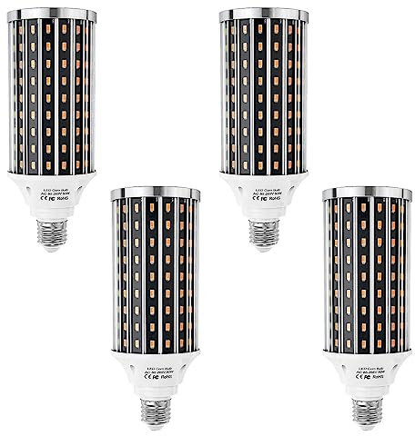 PAZWAHF E26/E27 LED-Leuchtmittel, kommerzielle Glühbirnen mit hohem Lumen, LED-Leuchtmittel mit hohem Lumen, 50 Watt, 5500 lm, 360° Abstrahlwinkel, 3000 K 6000 K AC 85 V ~ 265 V (4er-Pack)