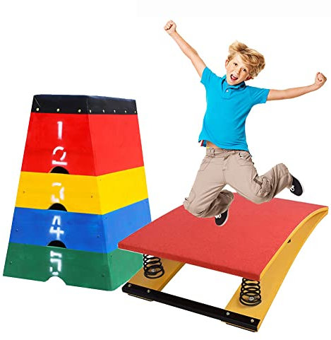 GCCSSBXF Gymnastik-Springbrett für Erwachsene – abnehmbare Sprungbox für Kampfsport, Rollspringen & Gymnastik – Schule & Club Training Sportgeräte – Kinder/Teen Practice Vault – Rot