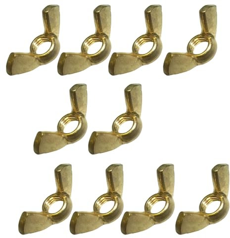 M6 Solid Brass Wing Nuts DIN315 (Pack of 10)