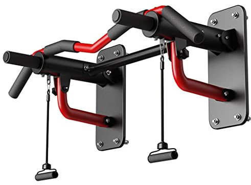 Schwere Klimmzugstange, multifunktionale Wand-Klimmzugstange, schwere Boxsack-Montagehalterung für Heim-Fitness-Fitness-Training (Farbe: Rot, Größe: 90 x 25 cm)