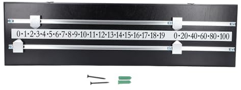 Sahgsa Billard-Anzeigetafel, 2-Spur-Billard-Anzeigetafel, Snooker-Spiel-Anzeigetafel, Platzsparende Anzeigetafel aus Massivem Holz, Schwarz, Vielseitiger Billardspiel-Anzeigetafel für