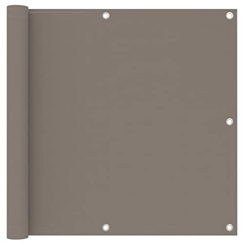 NQJIBUE Rasen & Garten Balkon Sichtschutz Taupe 90x400cm Oxford Stoff Outdoor Living