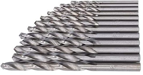 Brrnoo Set di Punte Elicoidali, Punte Trapano in Titanio HSS 13 Pezzi per Metallo, Legno, Plastica, Design a Rapido, Angolo del Bordo Esterno di 135°, Dotato di Scatola di Ferro,