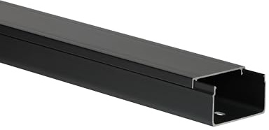KOMIB Hochwertige Kabelkanäle Schwarz 10 Meter - 5 x 2m (5 Stück) Elektroinstallation Kabelkanal Kabelabdeckung Kabelmanagement Diverse Größen/VDE (50 x 30mm)