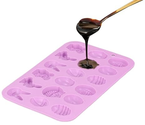 Silikon Backform Silikonform Ostern Silikonformen Osterhase Silikonform 18 Hohlräume Osterhase zum Backen Schokoladenbonbons Formen Osterhase Kreativ für Bäcker