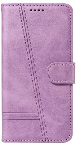 Wuhaizher for Motorola Moto E15 / G05 Phone Case Wallet Flip, Purple | Foldable Folio Cover, Shockproof TPU Bumper Protection, PU Leather, Card Holder Slots, Viewing Stand, Magnetic Closure