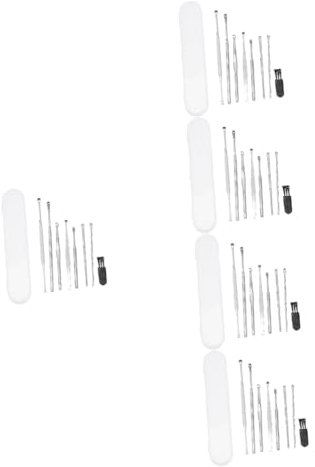 minkissy 5 Sätze Ohrlöffel 8er Set Werkzeuge Silber Besteck System Ohrenschmalz Bausatz Praktische Ohrlöffel Ohrstöpsel Zubehör Zur Ohrreinigung Ohrlöffel Aus Edelstahl Silver