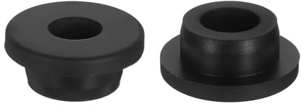 sourcing map 2Pcs Rubber Grommets 24mm Drill Hole, 15mm ID Hole Top Hat Grommet Black Silicone Rubber Hole Plug Gasket for Wiring, Automotive