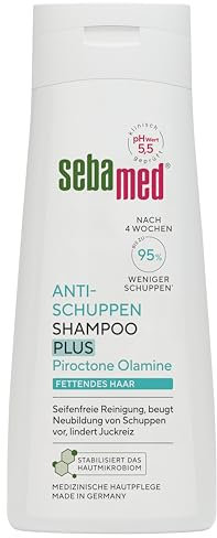 Sebamed Shampoing anti-pelliculaire Plus jusqu'à 95% moins de pellicules après seulement 4 semaines, shampooing pour homme et femme, également pour lutter contre les cheveux gras et les démangeaisons