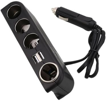 KPLYDSASTD Adaptateur Chargeur de Voiture 4-en-1 Allume-Cigare multiprise répartiteur de Prise Cigare 12-24V Double Distributeur d'alimentation USB pièces intérieures Allume-Cigare