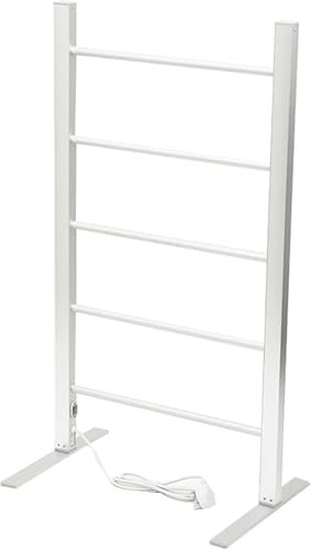 Riscaldato, stendibiancheria Elettrico riscaldato, radiatore scaldasalviette autonomo, scaldasalviette in Lega di Alluminio con termostato Impermeabile per Bagno di casa, 100 W, 1