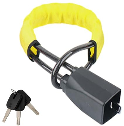 Steering Wheel Lock, Anti Theft Car Security Device with 3 Keys,Double Car Anti Theft Device,Fits Most Vehicles, Trucks, SUVs, and Vans (Yellow)
