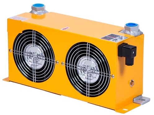 AH0608TL 60L Mini refrigeratore d'aria idraulico Radiatore olio raffreddato ad aria Scambiatore di calore a piastre con ventola elettrica Ampia area di dissipazione del calore(AC220)