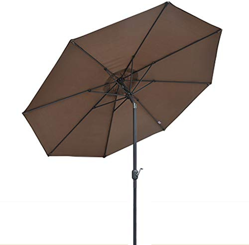 QYYZTQY Large 9ft Garden Patio Parasol, Tilting Outdoor Market Table Umbrella With Crank, UV50+ Poolside/Yard Polyester Octagonal Shade Canopy