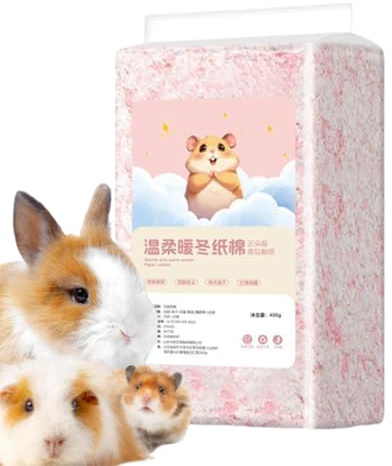 Hamster Litter - 450g Odour Resistant Wood Chips | Litter for Small Animals (Ferrets, Rabbits, Gerbils, Hedgehogs, Reptiles, Birds) - Sleeping and Nesting Supplies