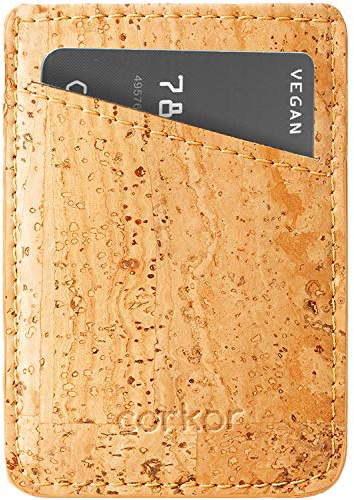 Corkor Portafoglio Uomo Dal Design Minimalista - Portafogli Com Tasca Frontale - Vegan Di Sughero