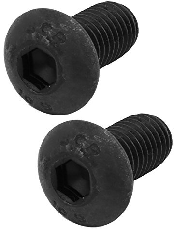 sourcing map 2 Stück Halbrundkopfschrauben M10x20mm 10.9 Grad Knopfkopf Innensechskant Linksgewinde Schraube Bolzen