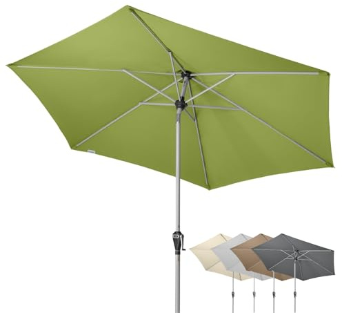 Doppler Active Auto Tilt Gartenschirm Ø 280 cm – Kurbel mit Auto-Tilt, knickbar, UV-Schutz LSF 50+, wetterfestes Polyester, Aluminiumgestell mit Stahlstreben