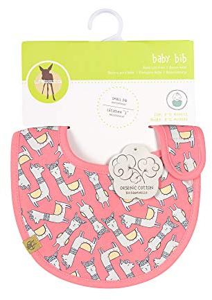 LÄSSIG Baby Lätzchen wasserabweisend Klettverschluss Baumwolle/Baby Bib Small, Glama Lama