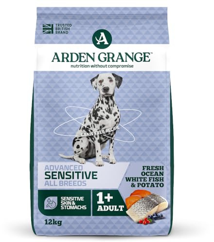 Dry Dog Food - Arden Grange Adult Sensitive Ocean White Fisch und Kartoffeln 12kg