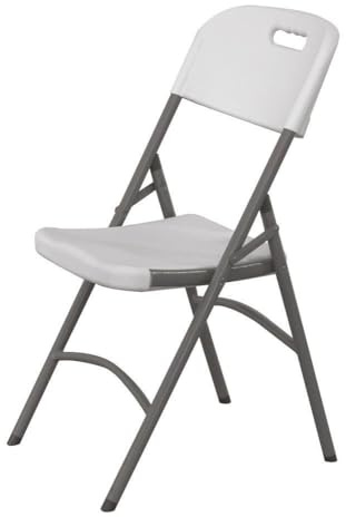 HENDI Klappstühle, Catering Stuhl, Platzsparende Aufbewahrung und Transport, Catering Möbel, zusammenklappbar, 540x440x(H)840mm, HDPE 810965 light grey