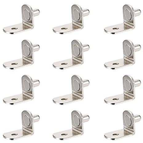 sourcing map 40Stk. Regalstütze 5mm L-Form Stütze Schrank Regal Halterung Keil mit Loch