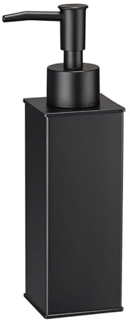 BGL Schwarzer 304 Edelstahl Seifendispenser mit ABS - Pumpe & GRATIS Ersatzpumpenkopf - Tischseifenflasche für Bad/Dusche/Küche