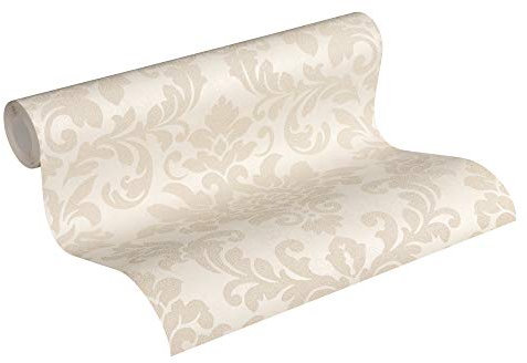Livingwalls Vliestapete Diamonds Tapete mit Ornamenten barock 10,05 m x 0,53 m beige creme metallic Made in Germany 372703 37270-3